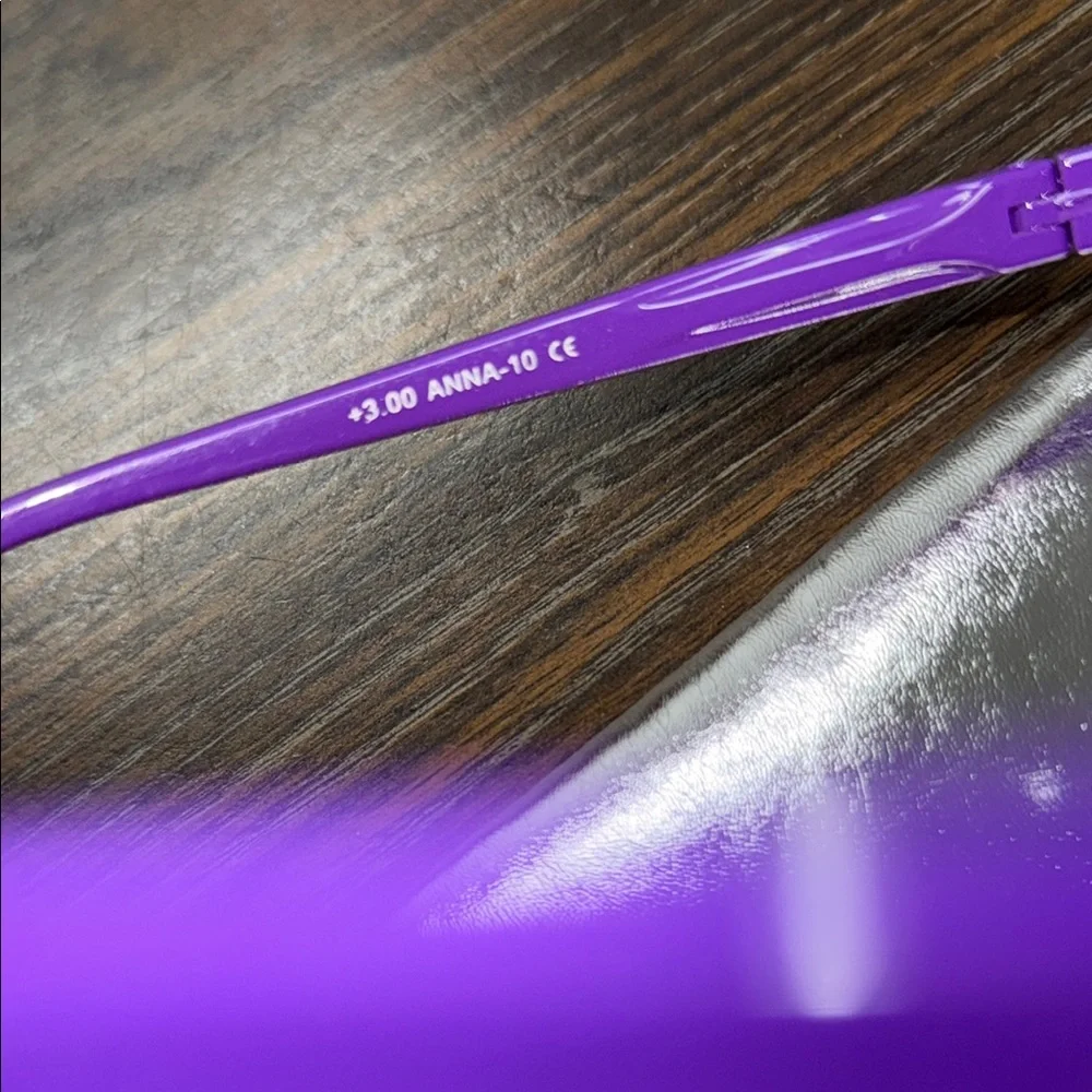 Bunny Eyez Anna-10 Purple Women's Glasses - Readers +3.00 - Picture 4 of 7